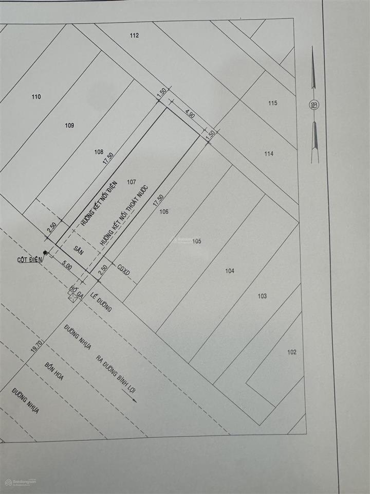 Chính chủ cần bán gấp đất trước tết. 5 x 20m, vị trí đẹp. đường trước nhà 12m, khu phân lô bình lợi