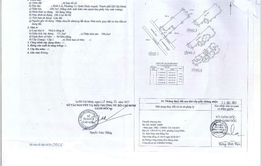 Chính chủ gửi bán nhà bình lợi
7 x 24, 1 t 3 lầu,sổ hồng hc 0917 200 ***