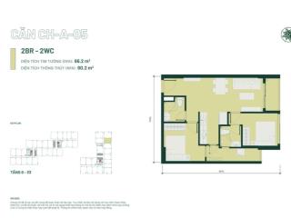 Bán căn hộ happy one mori 66m2 giá 2.9 tỷ đã vat và pbt