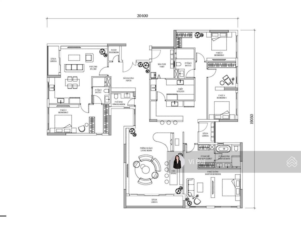 Bán penthouse orchard heights chỉ 47tr/m2 tổng diện tích 290,3m2 có 3 view siêu đẹp