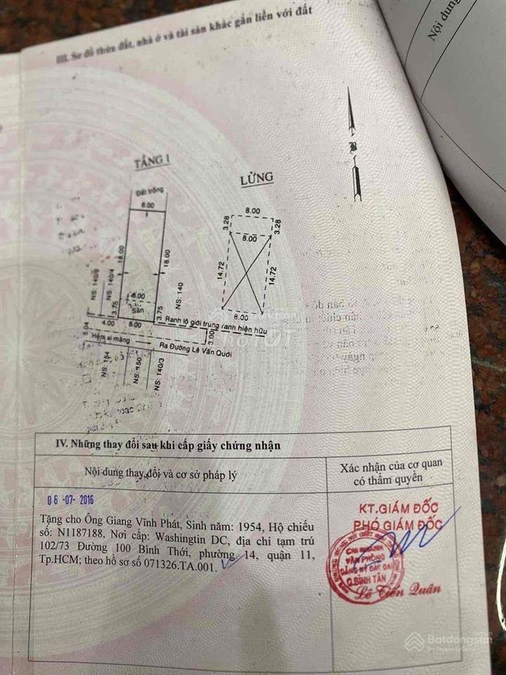 Bán gấp kho, nhà xưởng đẹp tại 140/2 lê văn quới, bình tân, 13,2 tỷ, 174m2