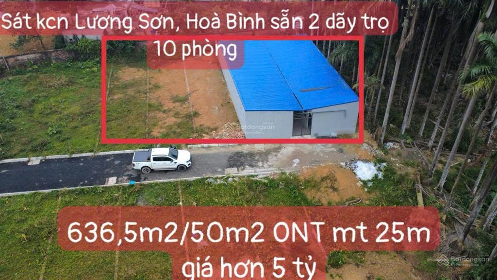 Đất xây phòng trọ sát kcn lương sơn, hòa bình 105m2, giá 1.350 tỷ (5x21m)