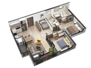 Bán 2 phòng ngủ 2wc. khu sky oasis giá bán 4,5xx bao phí,  0948 014 ***