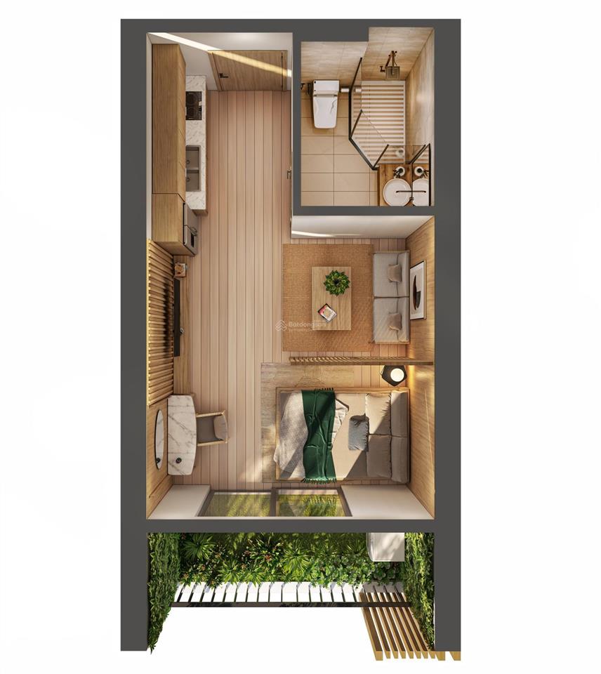 Bán stu sky forest diện tích 30,5m2, ban công view sông hồng, giá bán 2,550 tỷ bao phí