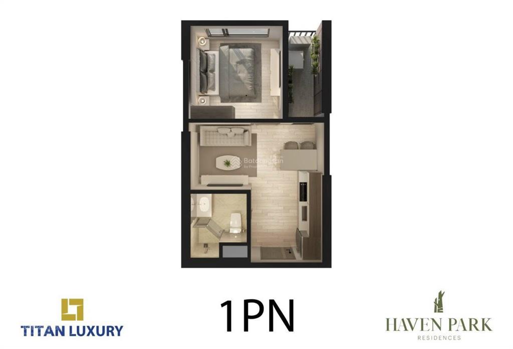 Cần bán 1pn 1wc haven park ban công thoáng. giá bán 2,5x tỷ bao phí
