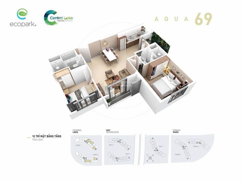 Bán căn hộ 2pn 2wc aquabay diện tích 72m2 giá bán 3,7tỷ bao phí,  0948 014 ***