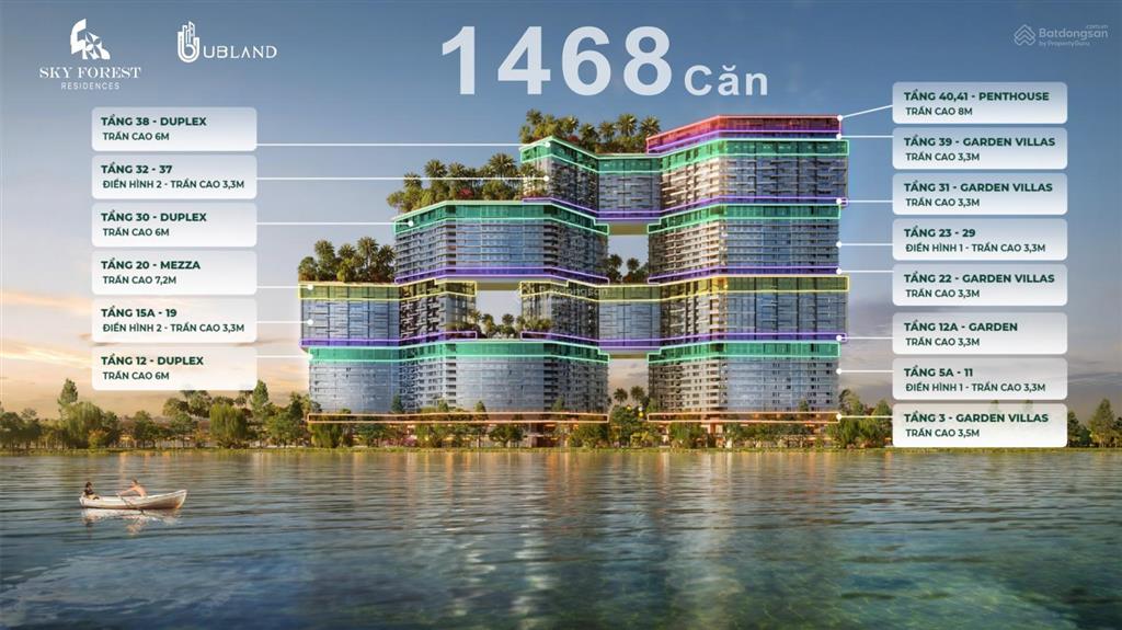 Bán căn skyforest 2n 2wc loại 74m2 , view đảo, giá bán 5,950tr bao phí  0948 014 ***