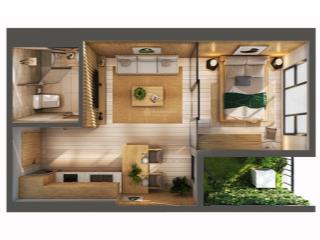 Bán 1 phòng ngủ sky forest diện tích 35m2, ban công view thoáng mát, giá bán 2,4 tỷ bao phí