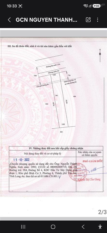 Bán đất tại xã hoà khánh tây, 891 triệu, 154m2, mặt tiền 5m, pháp lý đầy đủ, tốt