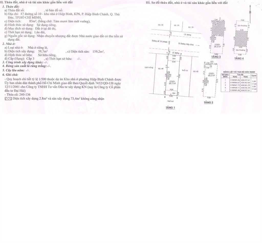 Ngân hàng thanh lý nhà mặt phố 85m2, 8,1 tỷ tại khu nhà ở hiệp bình, khu phố 6, thủ đức, hcm