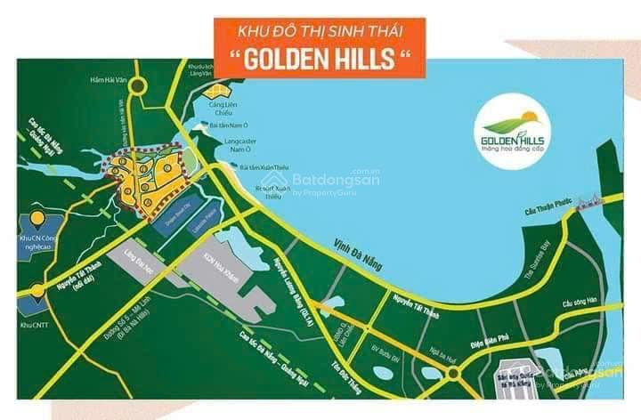Sụp hầm khu a1 golden hills đường 7,5m giá rẻ, đông nam ngang 7,5m, đón sóng vinhome hải vân bay