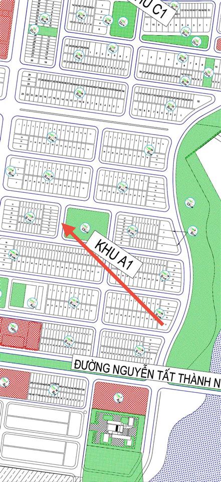 Lô đất hoa hậu đối diện công viên a1 golden hill 130m2 hướng đông bắc giá chỉ 4 tỷ 1