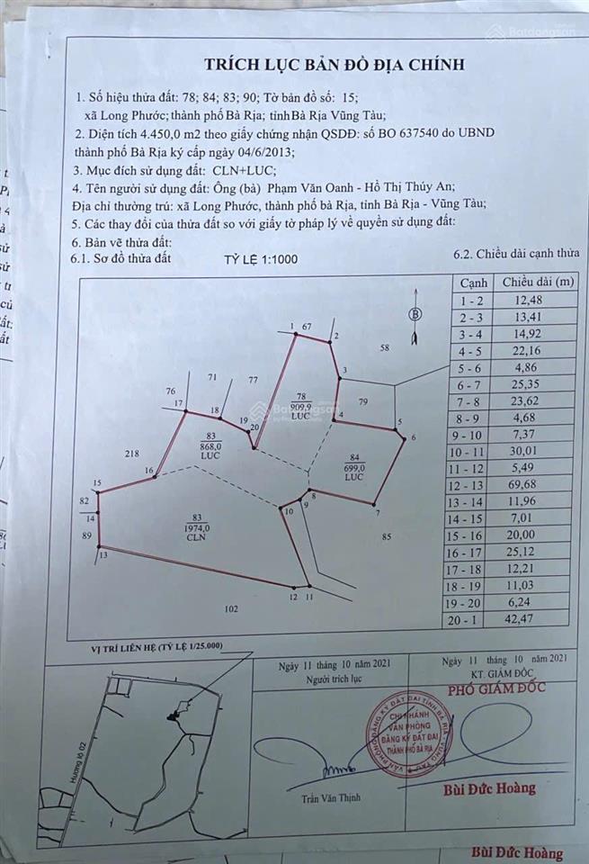 Bán đất hương lộ 2, bà rịa giá rẻ 3tr/m2 gần mặt tiền chính