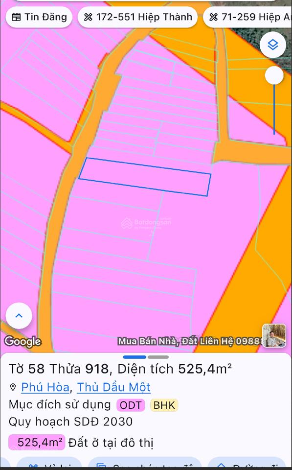 Chỉ 9,9 tỷ bán đất phú hoà gần vành đai 3 thổ cư gần full hồng phường phú hòa,thành phố thủ dầu một