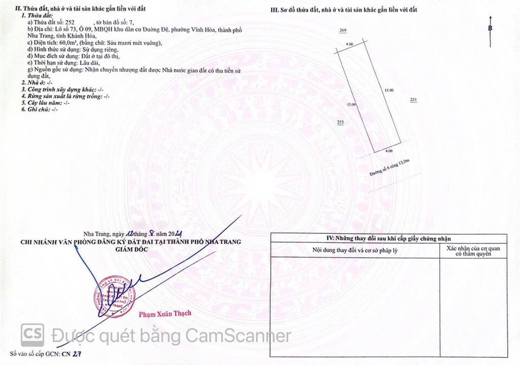 Chính chủ cần bán gấp lô đất đẹp