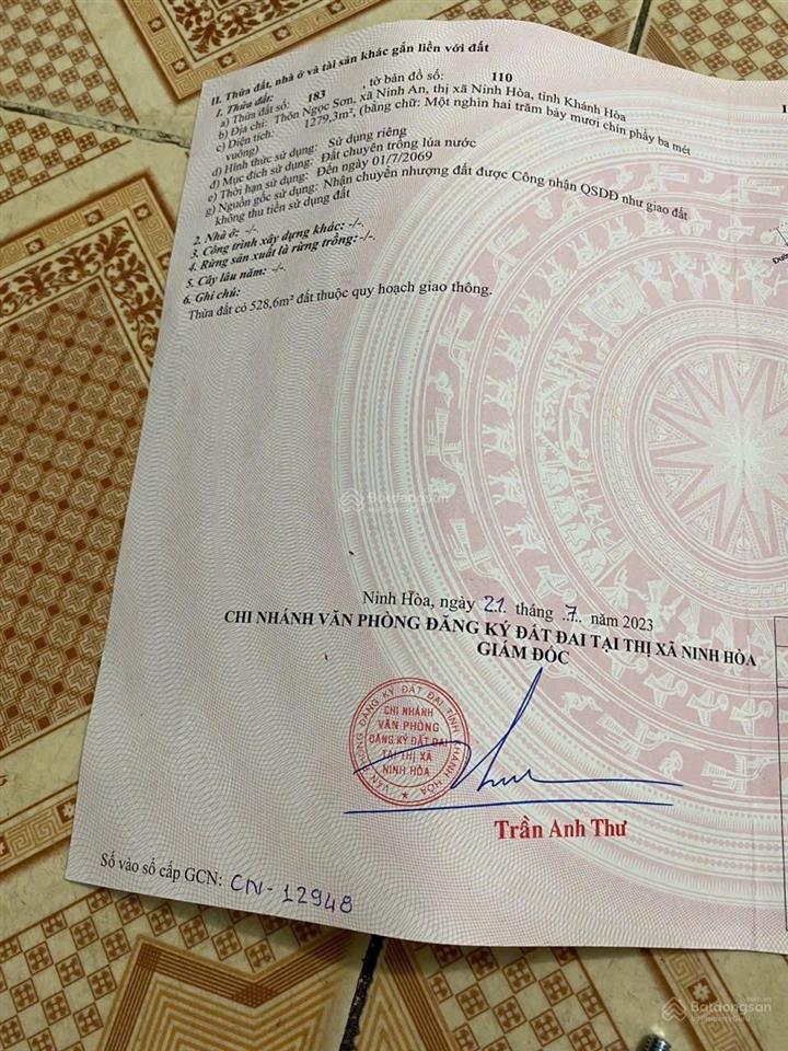 Tôi chính chủ cần bán lô đất ninh an đặt khu kinh tế bắc vân phong