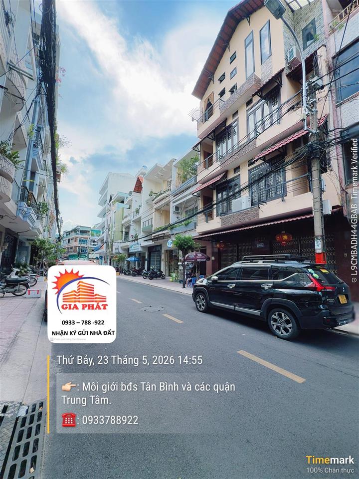 1 căn duy nhất mặt tiền bàu cát 6, dt  4x18m. 3 tầng . giá rẻ chỉ 14tỷ850