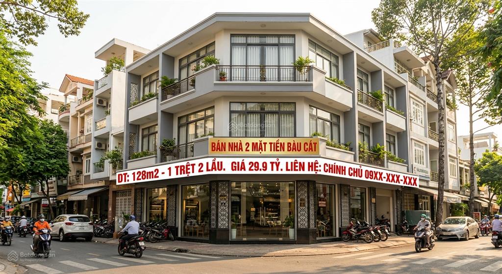 Siêu phẩm 2 mặt tiền bàu cát, 128m2, 3 tầng chỉ 29,9 tỷ
