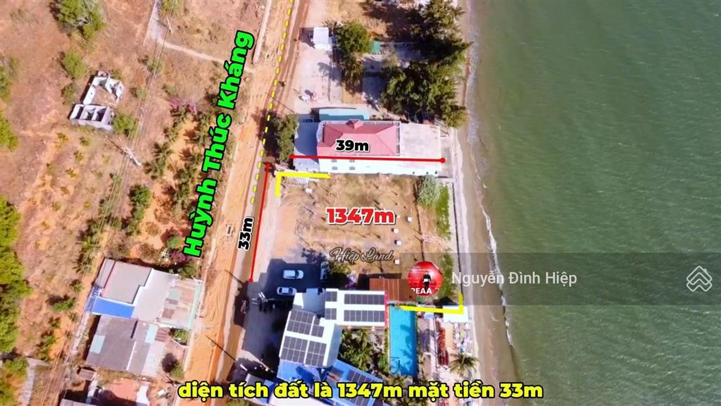 Bán 1347m mặt tiền biển huỳnh thúc kháng, mũi né đối diện sun group, centara mũi né giá bao lời