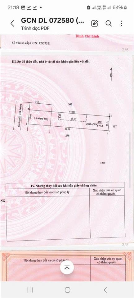 Đất mặt tiền đường dt744 giá đầu tư chỉ 890 triệu
