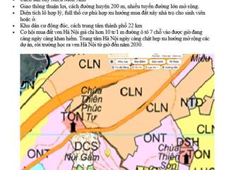 Chính chủ bán đất đẹp 86m2 tại thị trấn xuân mai , huyện chương mỹ, giá đầu tư 1,35 tỷ