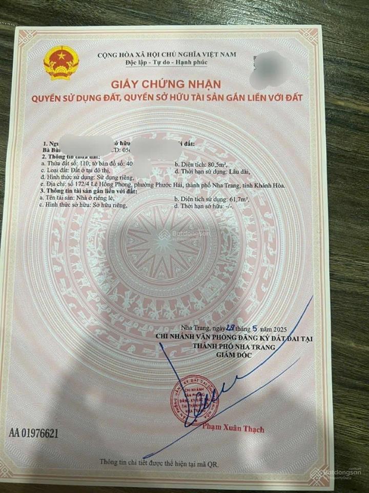Bán nhà cấp 4 gần lê hồng phong chỉ 3.6 tỷ  ngang tận 8,4m