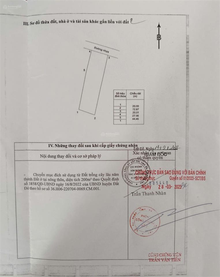Chính chủ bán đất đường nhánh đt 765 (có thương lượng)