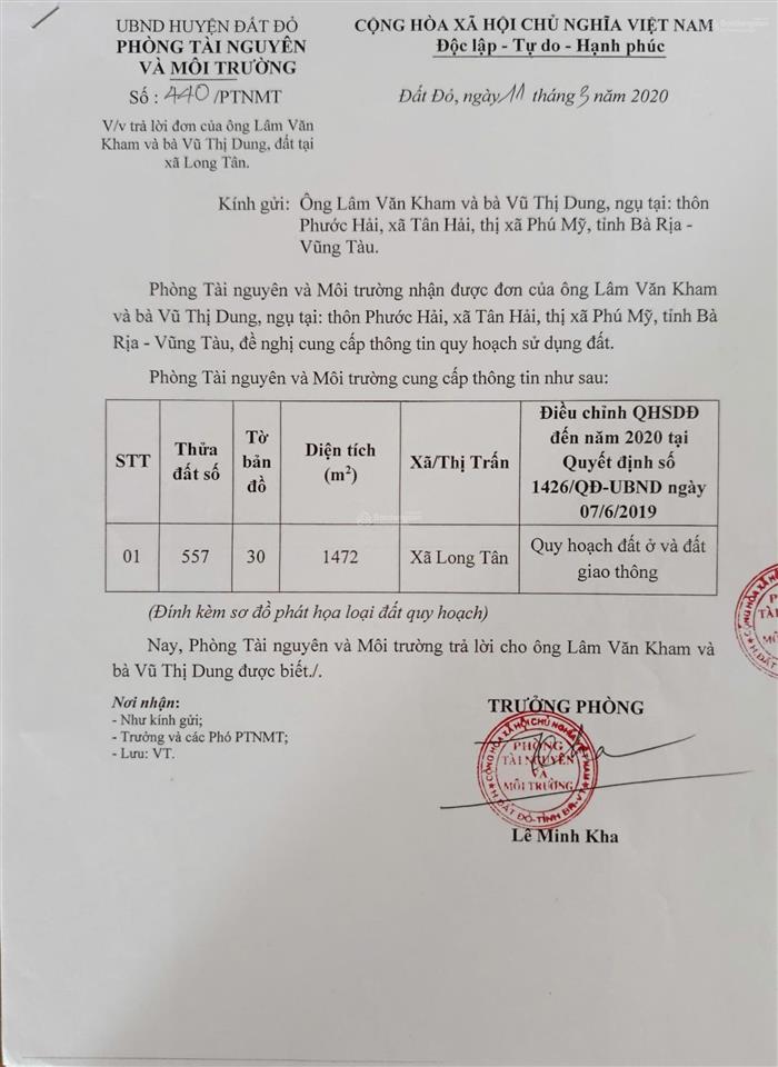 Chính chủ bán đất đường nhánh đt 765 (có thương lượng)