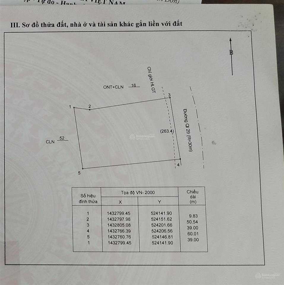 Cần tiền bán gấp đất mặt tiền tại thôn 2/4, quốc lộ 29, 2,5 tỷ, 2000 m²