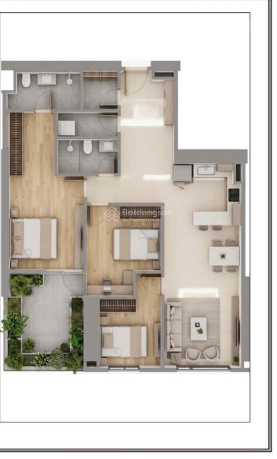 Bán căn hộ sân vườn 3pn tại trung tâm quận hà đông, giá chỉ 50tr/m2, nhận bàn giao nhà quý 1/2027
