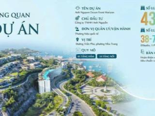 Qũy căn nội bộ tầng cao view biển chỉ từ 6xtr/m2 ngay tại mặt đường số 3638 trần phú, nha trang