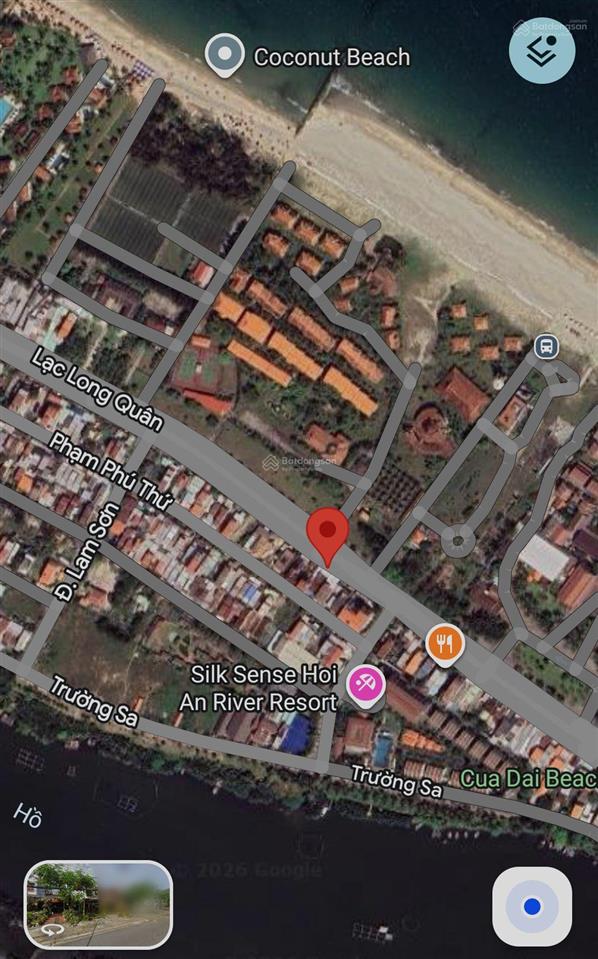 Cần bán nhanh lô đất mặt tiền đường lạc long quân đối diện các khu resort