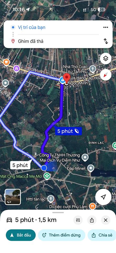400 triệu có ngay đất thổ cư view núi brayang  hiếm khu vực cách quốc lộ 20 chỉ 1.5km