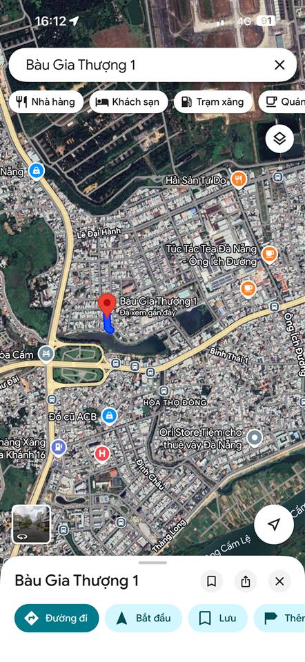 Bán đất đường bàu gia thượng 1 , mặt tiền 6m đất đẹp vuông vắn khu dân trí cao. gọi tuyết