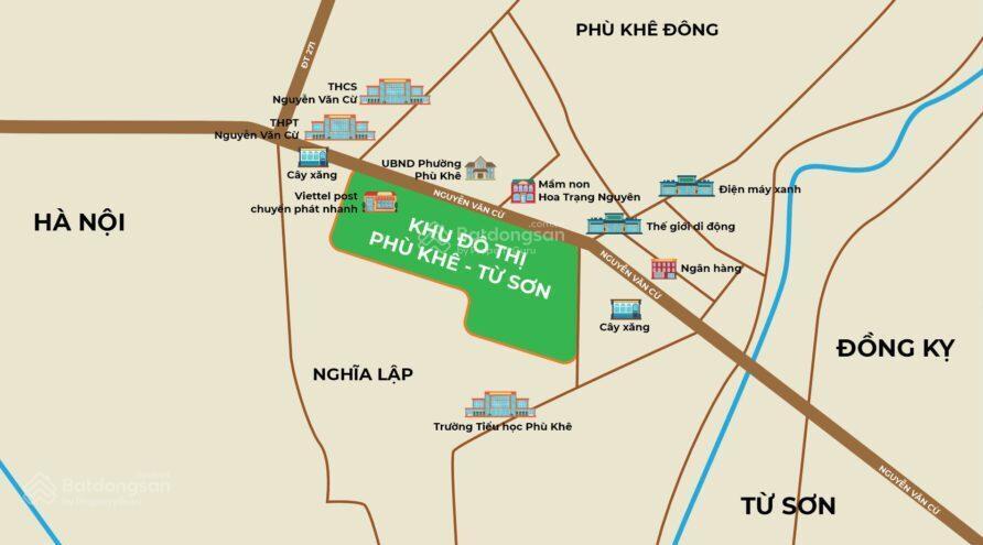 Bán đất nền dự án tại khu đô thị mới phù khê, 80 m2 giá đầu tư