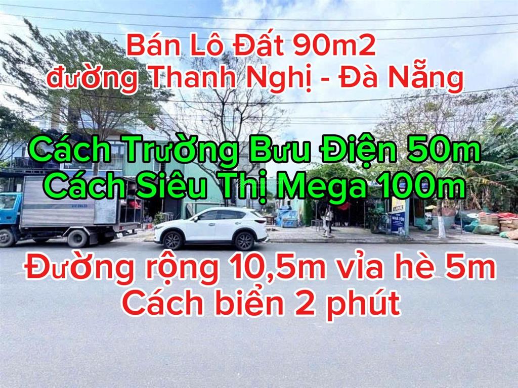Bán đất mặt tiền đường 10,5m thanh nghị đà nẵng, 90m2 giá 6,750