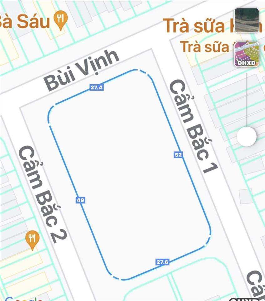 1.872m2 đất xây trường học cho ai cần bán đất 3 mặt tiền đường bùi vịnh, đà nẵng