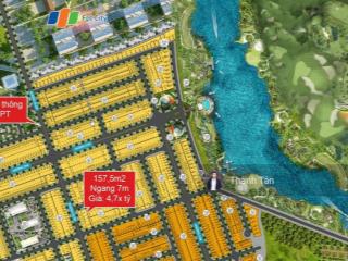 Duy nhất 1 lô mặt tiền ngang 7m nằm trên trục thông rộng 22,5m kết nối về fpt