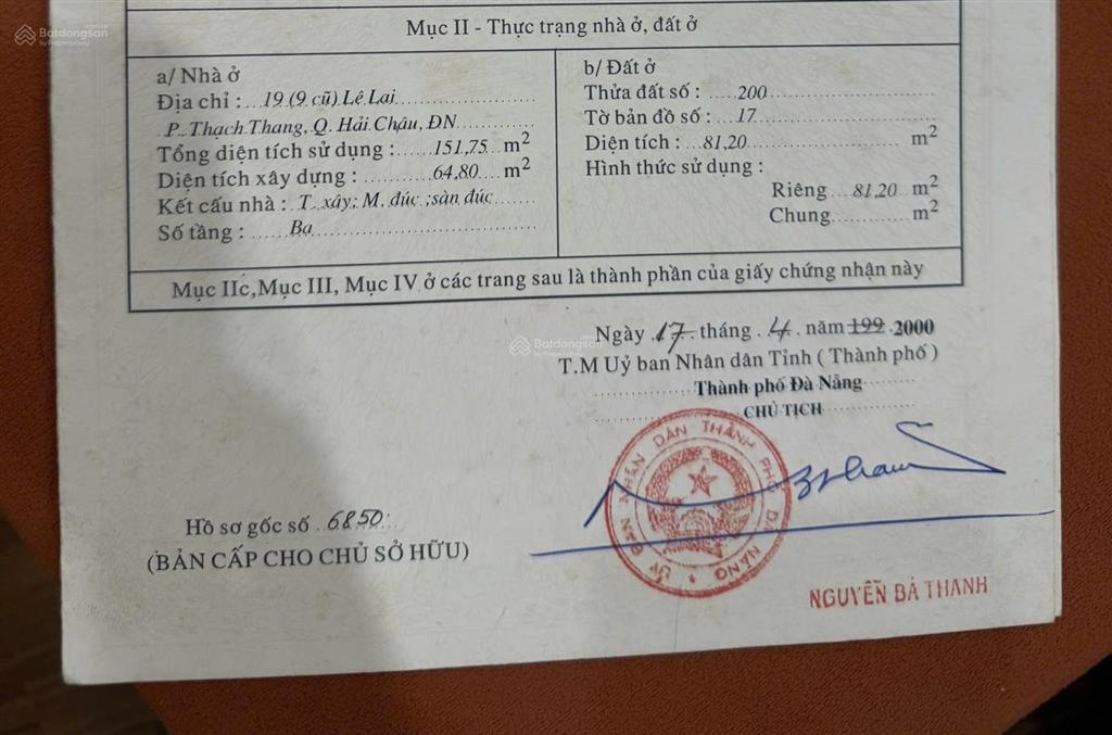 Nhà 2,5 tầng mặt tiền lê lai kẹp kiệt  nhà chắc khu vip trung tâm đà nẵng