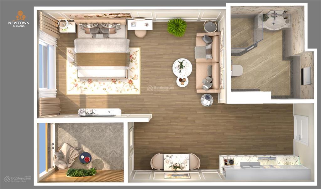 Nổi bật căn 1pn + 1 view biển newtown đà nẵng giá tốt, chỉ 850tr ký hđmb
