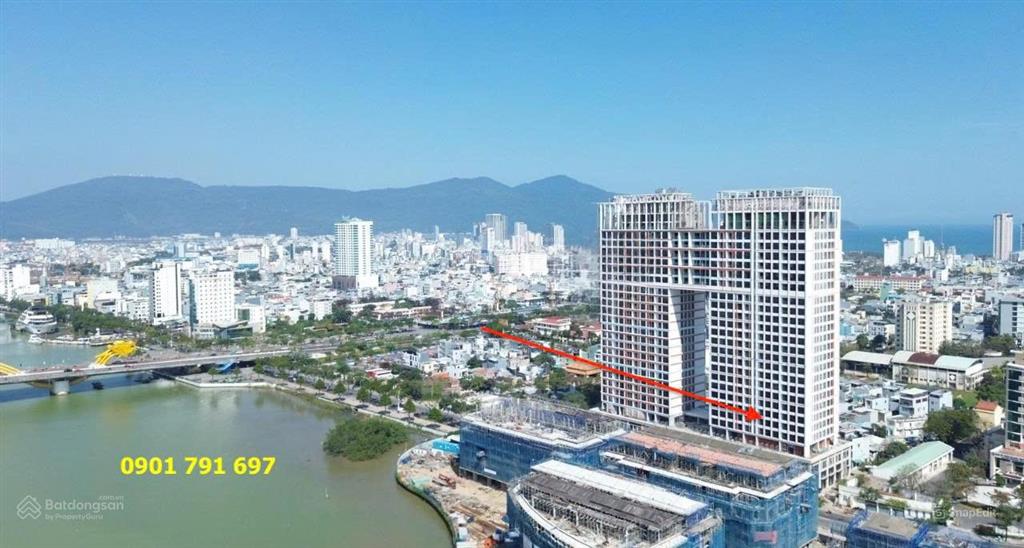 Bán căn hộ 1pn+ sun ponte đà nẵng view trực diện cầu rồng & sông hàn. giá 5,1 tỷ