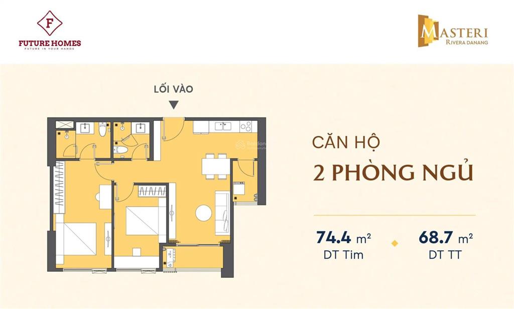 Bán nhanh căn 2pn masterise view sông, pháo hoa & downtown tầng cao đẹp  giá 6 tỷ