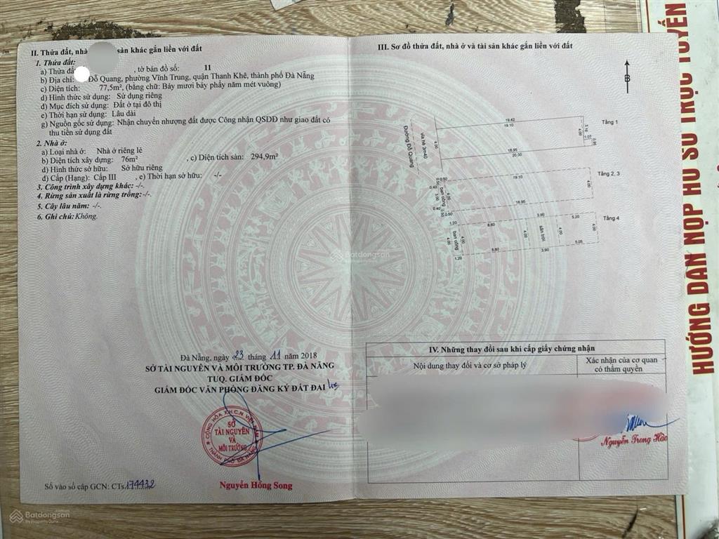 Bán homestay 4 tầng mặt tiền đỗ quang thanh khê, đà nẵng dòng tiền 100 triệu/tháng giá 13,5 tỷ