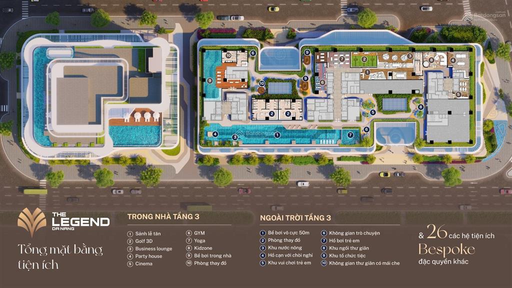 Bán căn hộ the legend đà nẵng 1pn 60m2 view sông hàn giá 6.9 tỷ chiết khấu 10% tặng nội thất 300tr