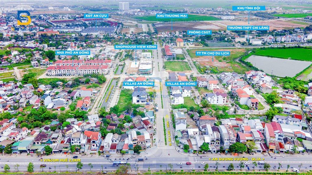 Bán đất biệt thự mặt tiền đường âu lạc, an đông, tp. huế