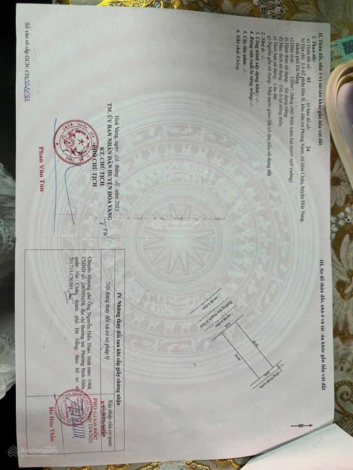 Bán nhanh lô tđc phong nam  hòa xuân giá tốt