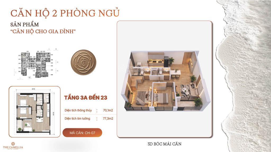 Căn hộ 2pn sát biển sở hữu lâu dài giá chỉ từ 3,369 tỷ, giá full nội thất liền tường