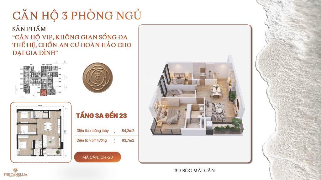 Chỉ từ 6.5 tỷ giá full sở hữu căn hộ 3pn mặt biển tại the camellia sơn trà đà nẵng