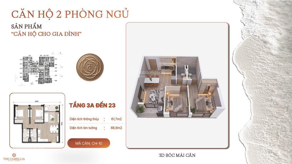 Chỉ từ 3,39 tỷ sở hữu ngay căn hộ 2pn cách biển 300m, sở hữu lâu dài, full nội thất liền tường cc