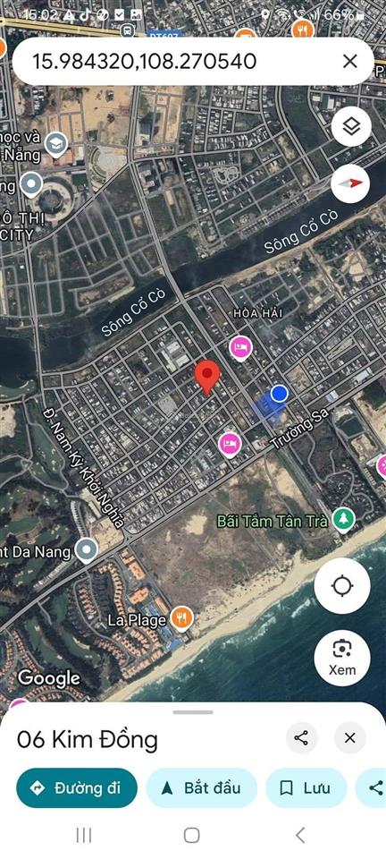 Tôi cần bán lô đất đẹp 2 mặt tiền 158m2 đường bùi quốc khái gần bãi tắm hòa hải q.nh sơn,tp đà nẵng